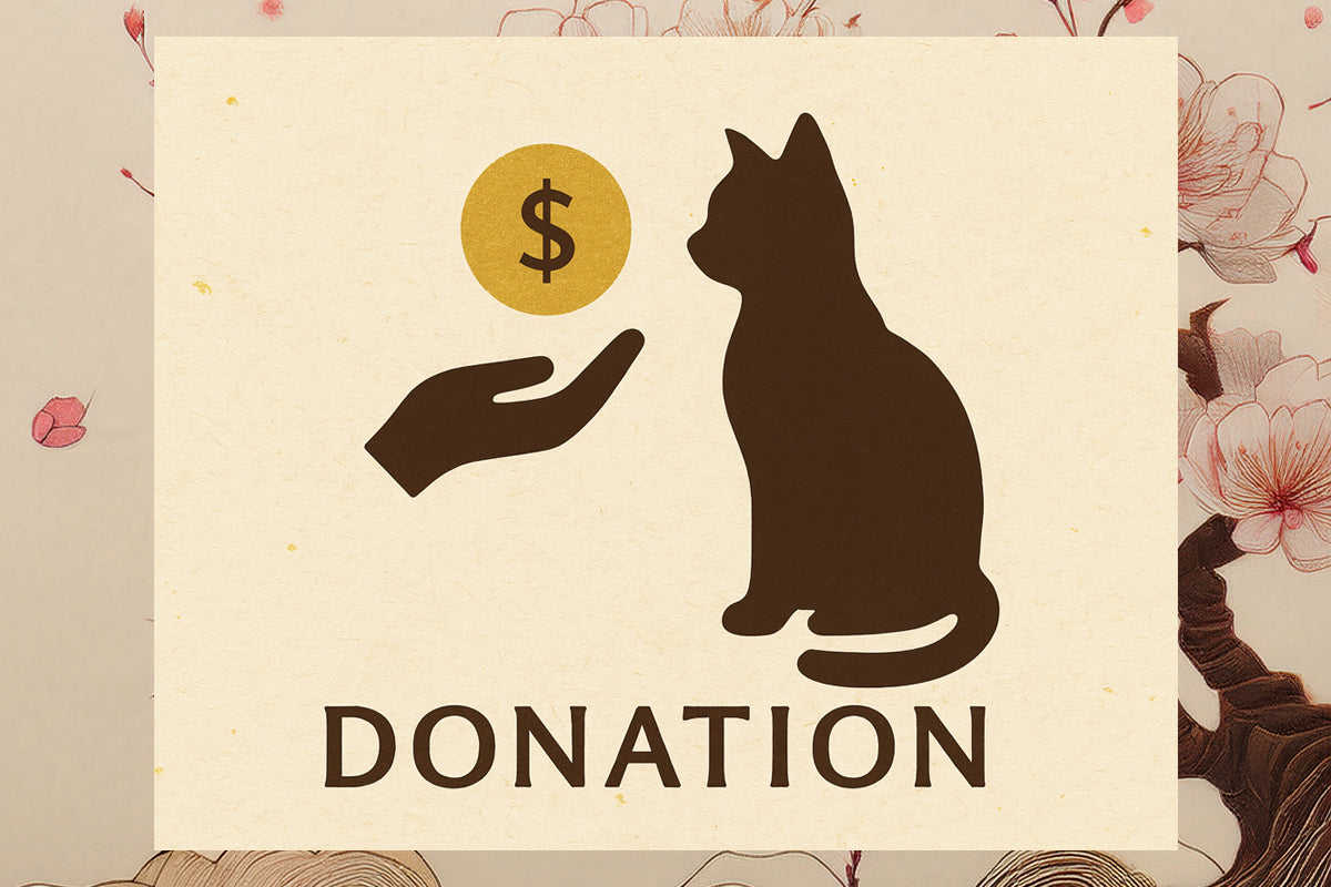 A portion of every purchase is donated to support cat rescue efforts.