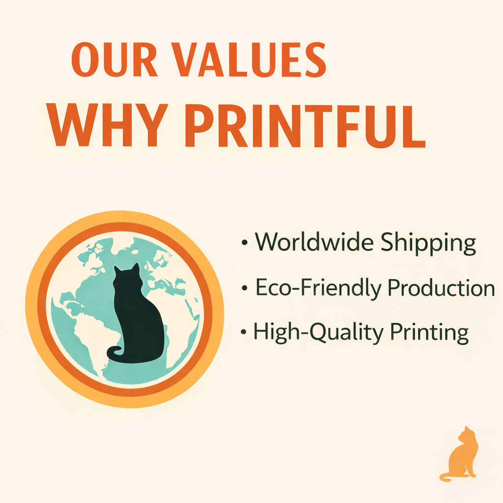 EliCats products are print-on-demand through Printful.