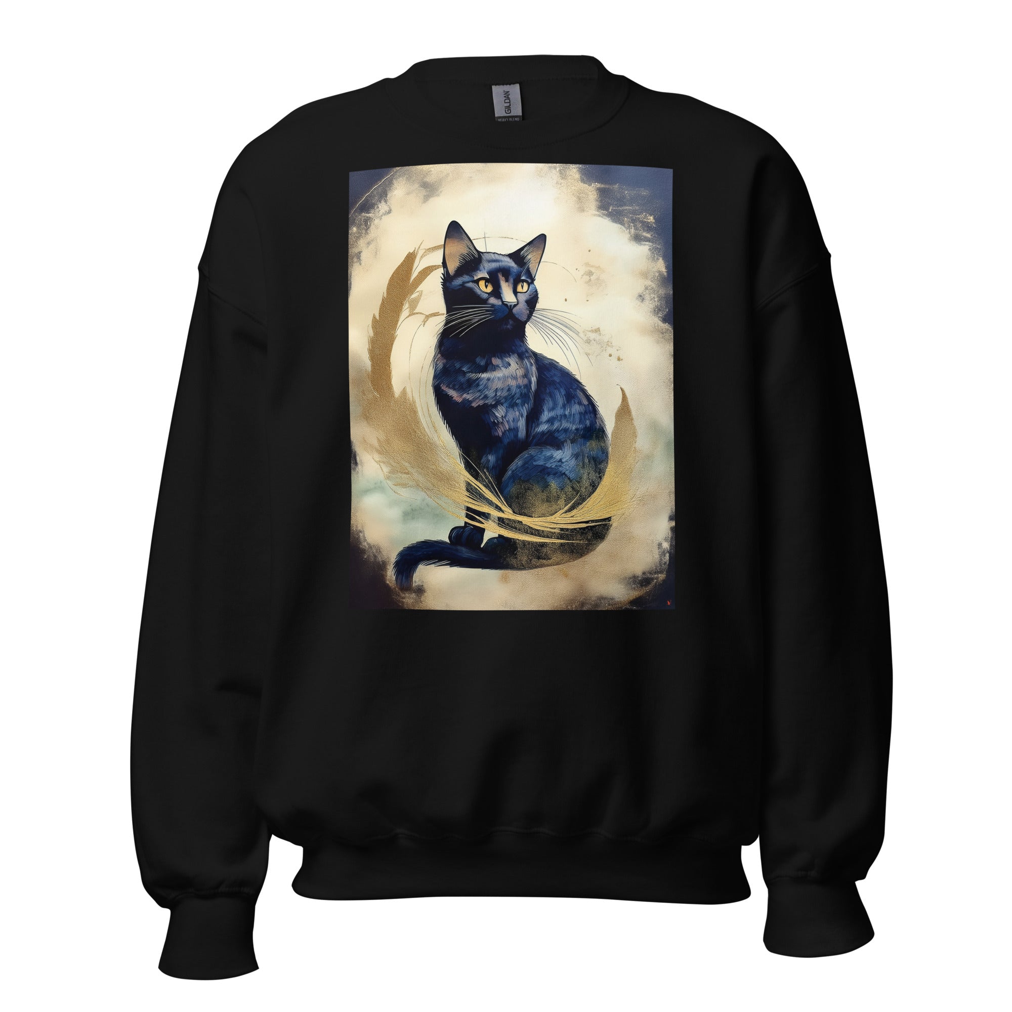Golden Aura Black Cat Sweatshirt – Classic Collection