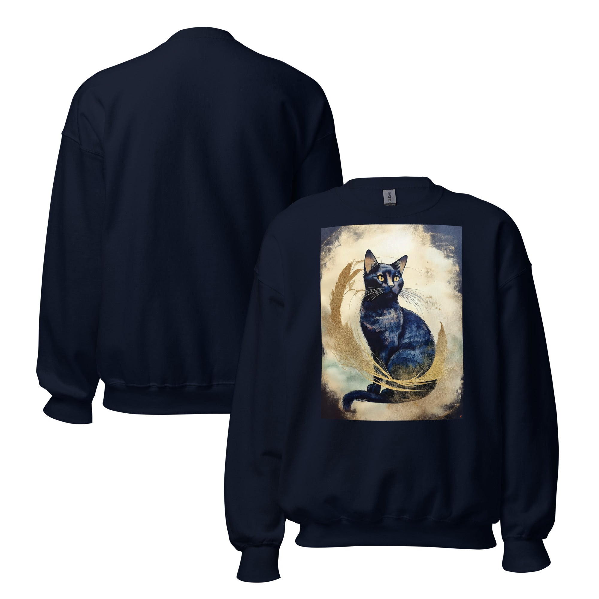Golden Aura Black Cat Sweatshirt