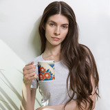 Calico Cat with Flowers and Moon Mug-NUANCE Collection